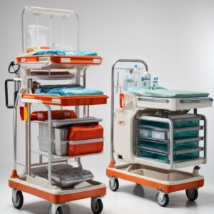 5 drawer Emergency trolley - red