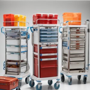 medical trolley with 1 drawer & 1 shelf tpk-3 45x50x80cm