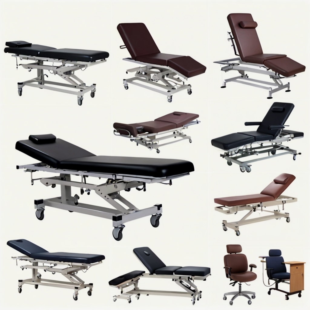 Examination bed for hospitals