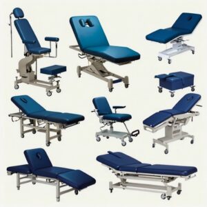 Examination bed for clinic size