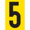 Adhesive Signs - No. 5 - Black-Yellow - 55 x 90mm - SIGNA55-5
