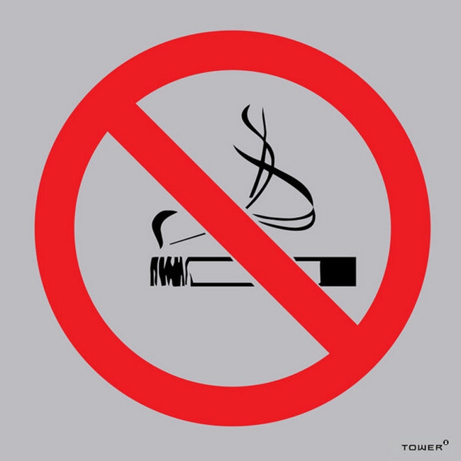 Aluminium Sign - No Smoking - 150 x 150mm - SIGNALNS