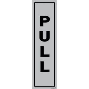 Aluminium Sign - Pull Vertical - 180 x 50mm - SIGNALPUL(D)
