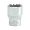 Bi-hex Socket - 12 Point - Chrome Vanadium - 1/2" Connector - Standard Length - 21mm - YT-1283