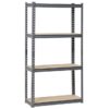 Steel Shelving - 4 Tier - Medium Duty - Boltless - Metal Frame - MDF Shelves - Grey - ADIY3902