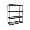 Steel Shelving - 4 Tier - Heavy Duty - Boltless - Metal Frame and Shelves - Charcoal - ADIY3905