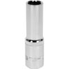 Bi-hex Deep Socket - 12 Point - Chrome Vanadium - 1/2" Connector - 76mm Length - 13mm - YT-12935