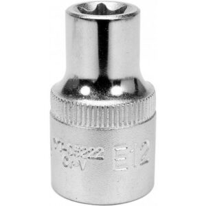 Torx Socket - Female - Chrome Vanadium - 1/2" Connector - E12 - YT-05222
