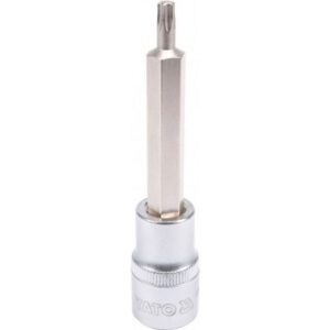 Torx Bit Socket - Male - Chrome Vanadium - 1/2" Connector - Long - T27 x 100mm - YT-04322