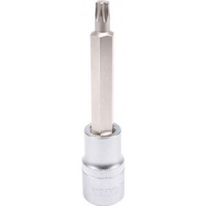 Torx Bit Socket - Male - Chrome Vanadium - 1/2" Connector - Long - T40 x 100mm - YT-04324