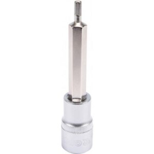 Spline Bit Socket - Chrome Vanadium - 1/2" Connector - Long - M5 x 100mm - YT-04350