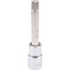 Spline Bit Socket - Chrome Vanadium - 1/2" Connector - Long - M10 x 100mm - YT-04353