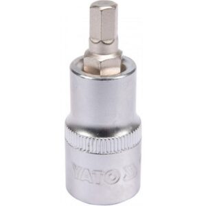 Hex Bit Socket - Chrome Vanadium - 1/2" Connector - Standard Length - HEX 7 x 50mm - YT-04383