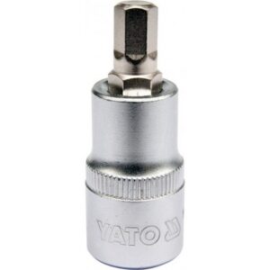 Hex Bit Socket - Chrome Vanadium - 1/2" Connector - Standard Length - HEX 8 x 50mm - YT-04384