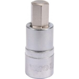 Hex Bit Socket - Chrome Vanadium - 1/2" Connector - Standard Length - HEX 12 x 50mm - YT-04386