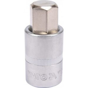 Hex Bit Socket - Chrome Vanadium - 1/2" Connector - Long - HEX 10 x 100mm - YT-04395