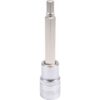 Hex Bit Socket - Chrome Vanadium - 1/2" Connector - Long - HEX 7 x 100mm - YT-04393