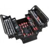 Tool Set - Sockets, Spanners, Drivers and Pliers - Metal Cantilever Box - Chrome Vanadium - 64 Piece - YT-38950