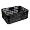 Live Chicken Crate - Open Top - Vented - Plastic Crate - 74 x 53 x 31 cm - Recycled Material - Black - PI-LB10-OT-black