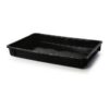 Stack Nest Crate - Plastic Box - Solid Sides and Base - 60 x 40 x 8 cm - Recycled Material - Black - PI-647-S-black