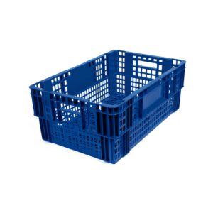 Nesting Meat Agri Crate - Plastic Agri Box - Vented Base and Sides - 60 x 40 x 24 cm - Virgin Material - HACCP - PI-720-virgin