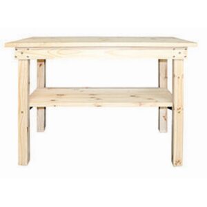 Workshop Work Bench - Pine Wood - 120 x 60 x 90.5cm - TOOW4015