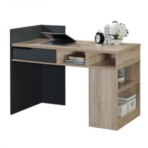 Office Desk - Ohio - 90 x 60 x 120 cm - Sanremo Oak and Dark Grey - CST 1100