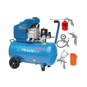 Compressor with Air Tool Kit - Lubricated - 50L - 1.5kW - 2.0HP - 5 Piece - MCFRC109