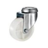 Castor Wheels - Nylon - Bolt Hole - Swivel - White - 125mm - TOOC470