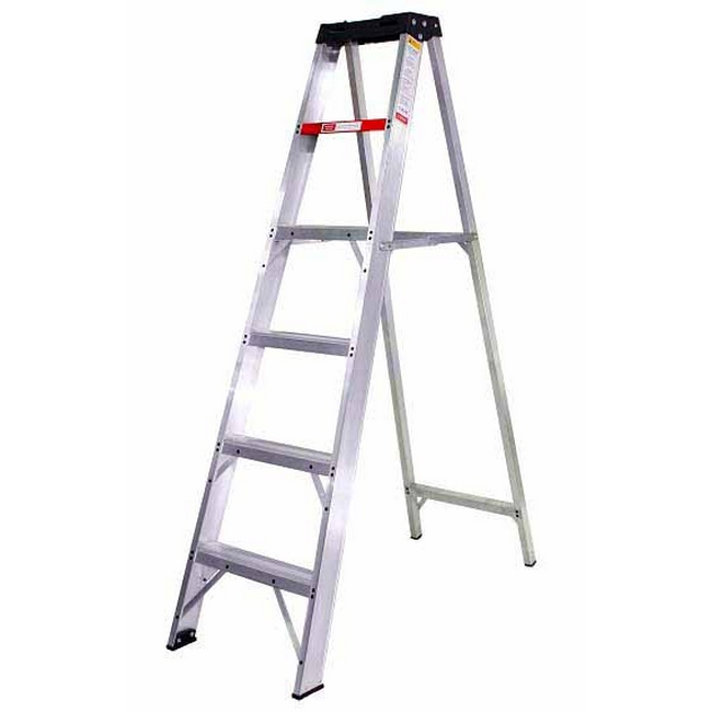 Stepladder - Industrial Heavy Duty A-Frame Aluminium - 6 Steps - 1.8m - LAS6