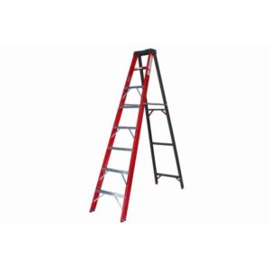Fibreglass Single Sided Ladder - Industrial A-Frame - 6 Steps - 1.8m - FGS6