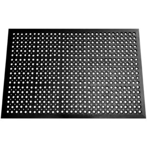 Rubber Mat - Rampmat Anti-Fatigue Drainage - 150 x 90 x 1 cm - Black - RP010001