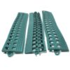 Floor Tile Male Edge - Flexi-Deck Interlinking Anti-Slip Drainage PVC Mat - 30 x 5 x 1.3 cm - Green - Pack of 3 - FD040002M3