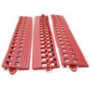 Floor Tile Male Edge - Flexi-Deck Interlinking Anti-Slip Drainage PVC Mat - 30 x 5 x 1.3 cm - Red - Pack of 3 - FD030002M3