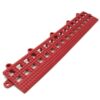 Floor Tile Female Edge - Flexi-Deck Interlinking Anti-Slip Drainage PVC Mat - 30 x 5 x 1.3 cm - Red - Pack of 3 - FD030002F3