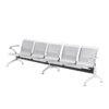 Airport Bench - Indoor Waiting Room Seat - Chrome - Five Seater - Flat Pack - 302 x 67 x 82 cm - PC05