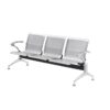 Airport Bench - Indoor Waiting Room Seat - Chrome - Three Seater - Flat Pack - 185 x 67 x 82 cm - PC03