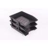 Letter Trays - Plastic - Recycled - Triple - 35 x 26 x 6 cm - Black - Pack of 21 - 017LT-RT