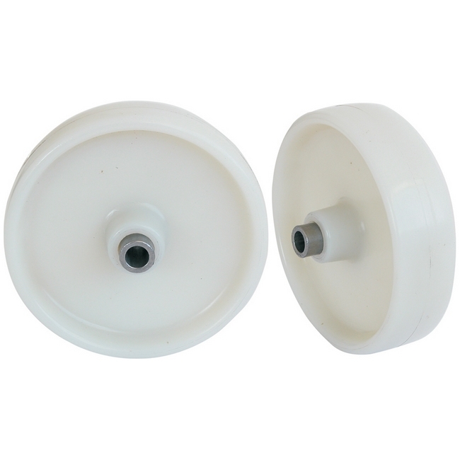 Castor Replacement Wheel with Bush - Nylon - White - 125mm ? - Pack of 2 - N125