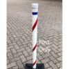 Queueing Post - Plastic - Post Only - 100 x 5 (?) cm - White and Red - SXS025RWF