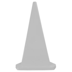 Safety Cone - Triangular - Hard Plastic - Parking Bollard - 100cm - White - MBOL1MW