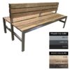 Slimline Bench - Steel and Wood - Adj. Feet - 45x180x98cm - Colour Options - SLBD4641PC