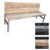 Slimline Bench - Steel and Wood - Adj. Feet - 45x180x49cm - Colour Options - SLB4641PC