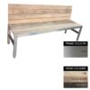 Slimline Bench - Stainless Steel 304 and Wood - Bolt Down - 45x180x49cm - Colour Options - SLB4242S