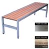 Slimline Bench - Stainless Steel 304 and Wood - Bolt Down - 45x180x45cm - Colour Options - SL4242S