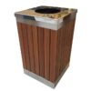 Wastebin - SS430 Stainless Steel and Wood Litter Bin - 900x510x510mm - WDB2163S
