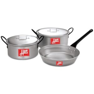 Frying Pan - Pots with Lids - Combination - 5 Piece - Hart - Z2 WSH - Aluminium - 175mm - 200mm Pots - 230mm Pan - 701189