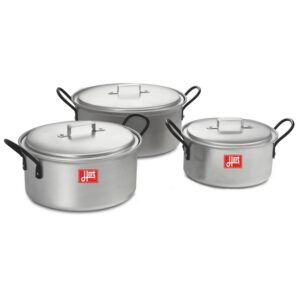 Pots with Lids - Combination - 6 Piece - Hart - Z2 - Aluminium - 175mm - 200mm - 225mm Pots - 701184