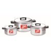 Pots with Lids - Combination - 6 Piece - Hart J7 - Aluminium - 175mm - 200mm - 225mm Pots - 700082