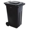 Wheelie Bin - 240L - Recycled Plastic - Black - Pack of 12 - Wheelie Bin 240LR-black